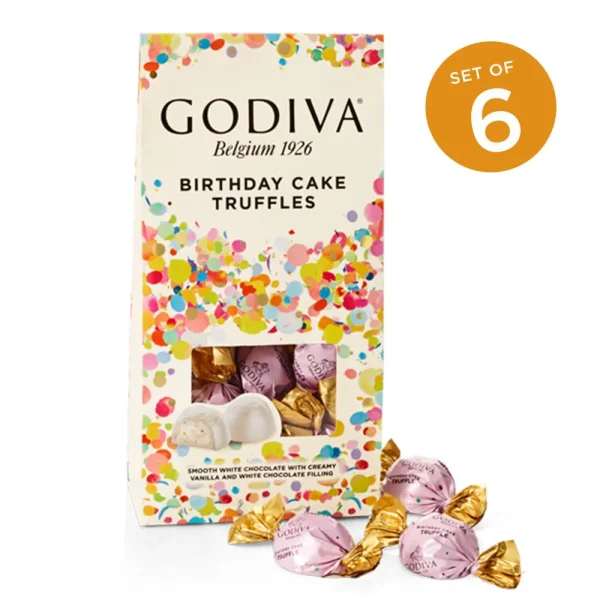 Happy Birthday Cake Truffles, Set of 6, 12 pc. each