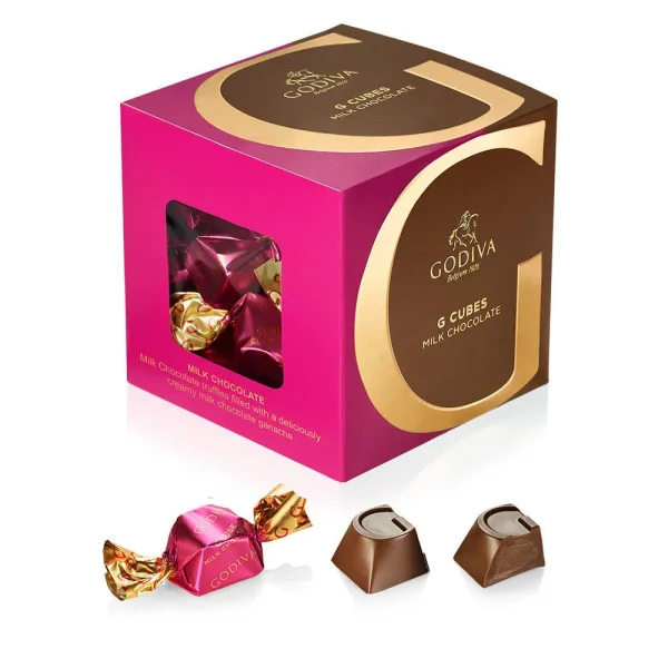 Classic Milk Chocolate G Cube Box, 22 pcs.