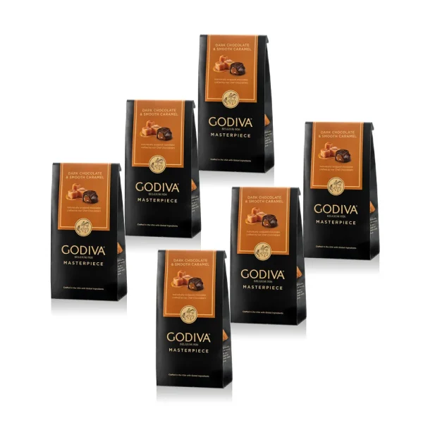 Dark Chocolate and Caramel Small Masterpiece Bag, Set of 6