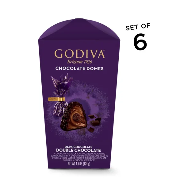 Double Dark Chocolate Domes, Set of 6, 4.3 oz each