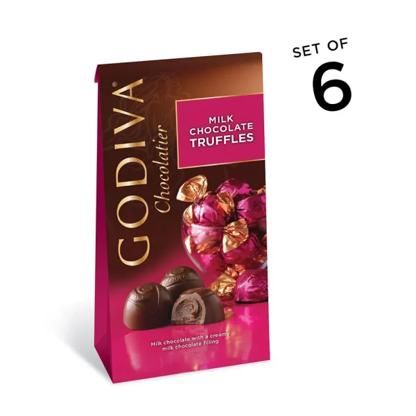 Milk Chocolate Truffles, Individually Wrapped, Set of 6