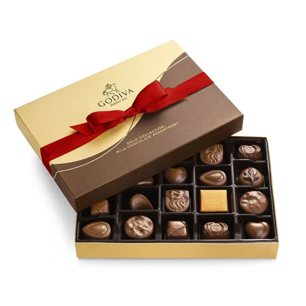 Milk Chocolate Gift Box, Red Ribbon, 22 pc.