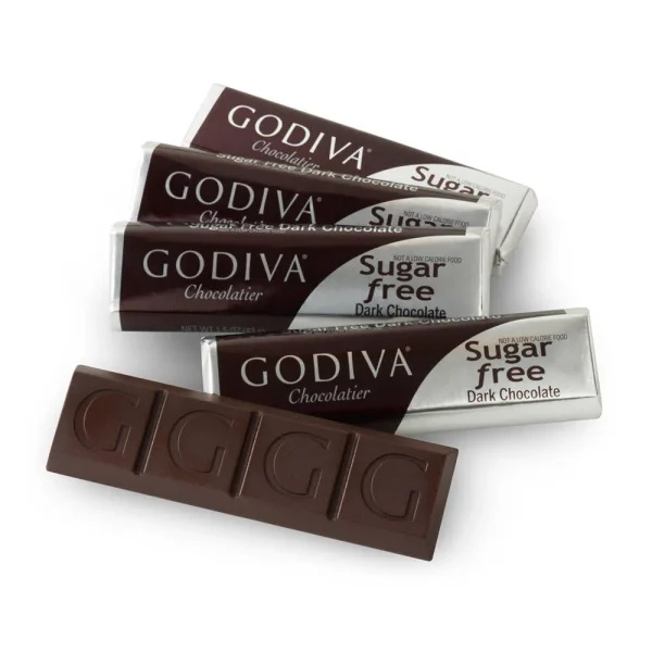 Sugar Free Dark Chocolate Bar, Set of 5, 1.5 oz. each