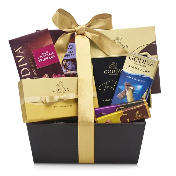 Pure Bliss Chocolate Gift Basket, Classic Ribbon