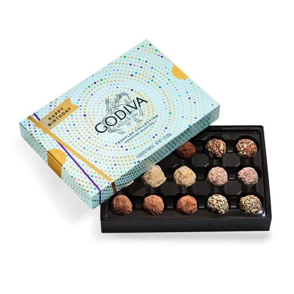 Signature Chocolate Truffles Gift Box, Birthday Edition, 15pc